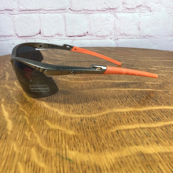 Gray and Orange Frame Sunglasses - Picture 2 of 4